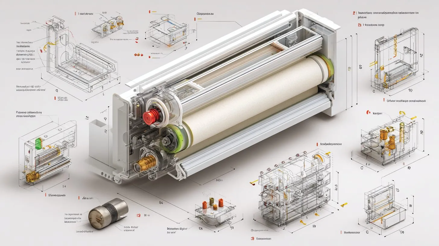 Схема монтажа рулонных штор на пластиковое окно