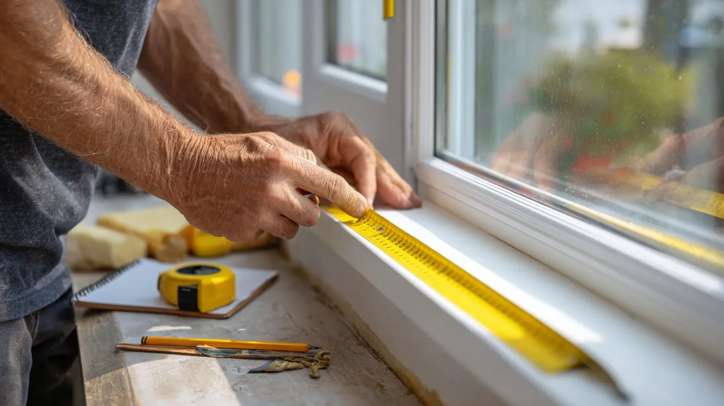 Измерение пластикового окна для рулонной шторы