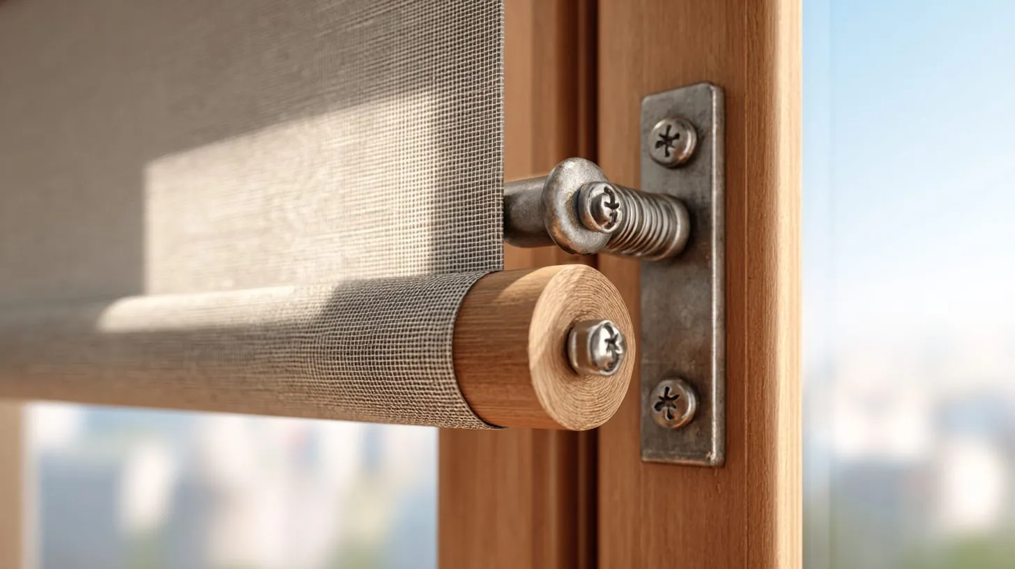 Фиксация вала рулонных штор на кронштейнах