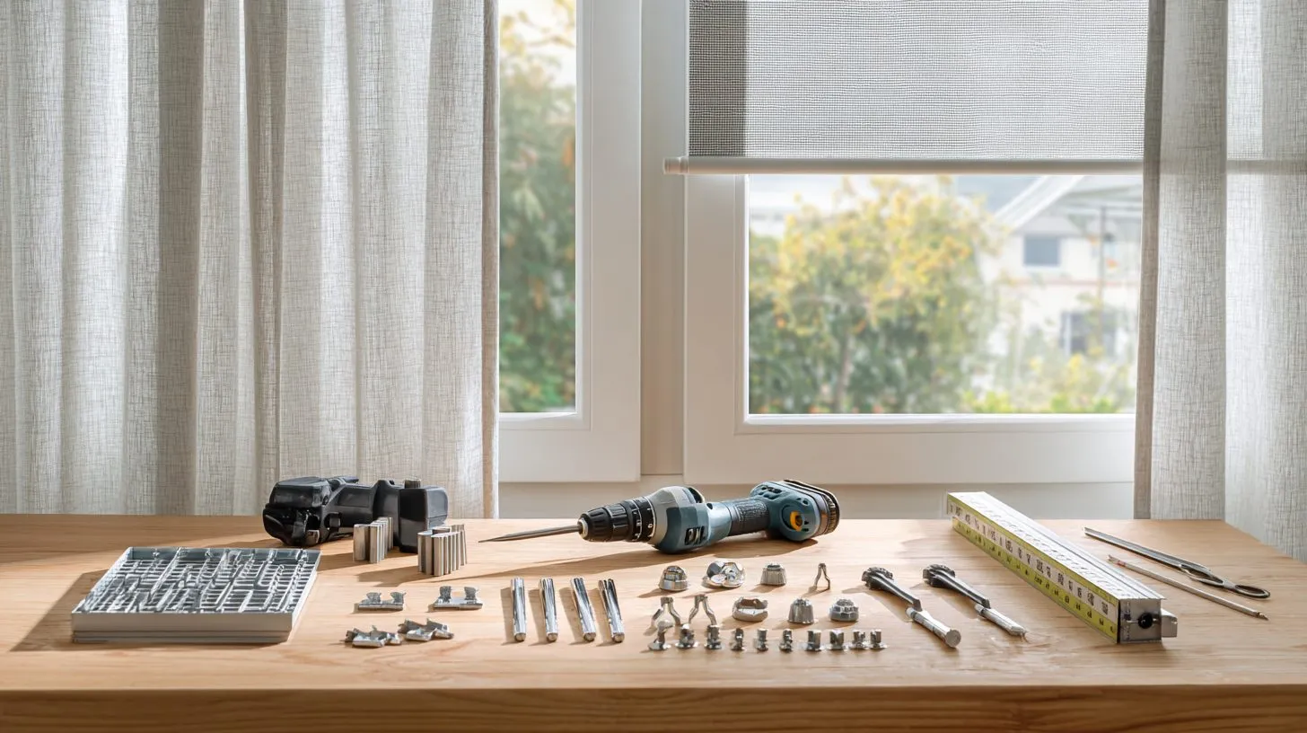 Инструменты для монтажа рулонных штор на окно