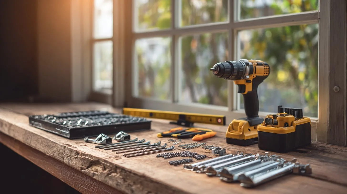 Инструменты для монтажа рулонных штор на окно